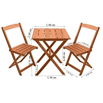 Conjunto Metalnew de Mesa com 02 Cadeiras Orquídeas