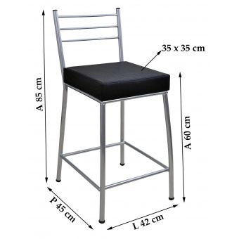 Banco Metalnew Paris 60 cm Prata