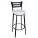 Banco Metalnew Verona 75 cm Preto - Assento Branco