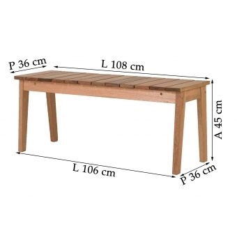 Banco Leme 108 cm Metalnew