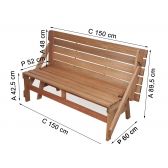 Banco Mesa Metalnew Lyptus com 02 Bancos Multiuso