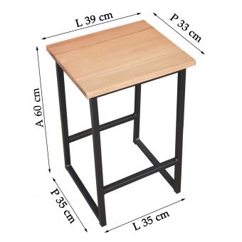 Banco Metalnew Gênova 60 cm