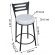 Banco Metalnew Verona 60 cm Preto - Assento branco