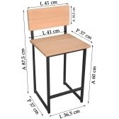 Banco Metalnew Milão 60 cm