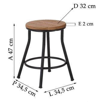Banco Proa 47 cm Metalnew