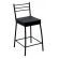 Banco Metalnew Paris 60 cm Preto - Assento Preto