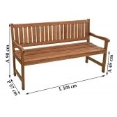 Banco Metalnew Lyptus para Jardim 1,08 m