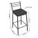 Banco Metalnew Paris 75 cm Preto - Assento Preto