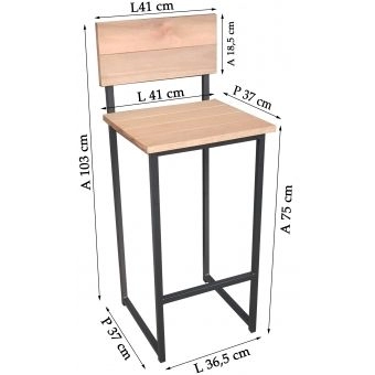 Banco Metalnew Milão 75 cm