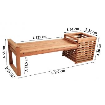 Banco de Jardim Cachepô Bromélia Metalnew