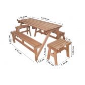 Banco Mesa Metalnew Lyptus com 02 Bancos Multiuso