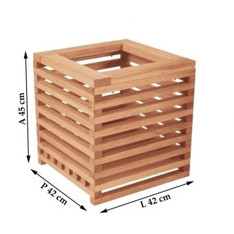 Cachepô Médio Quadrado Metalnew