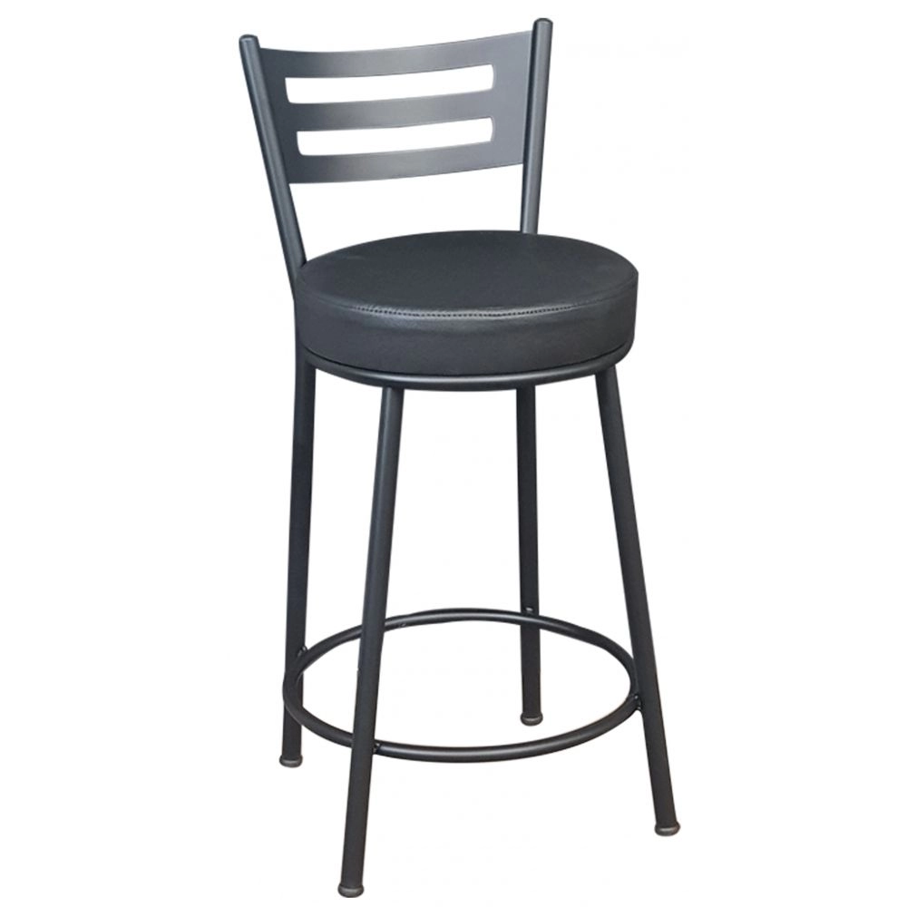 Banco Metalnew Verona 60 cm Preto - Assento Preto