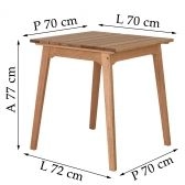 Mesa Leme 70 x 70 cm Metalnew