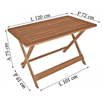 Mesa Metalnew Dobrável Lyptus 1,20 x 72