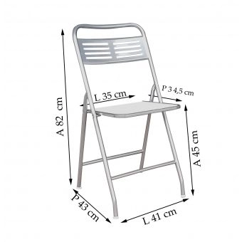 Cadeira Metalnew Dobrável Millenium Prata
