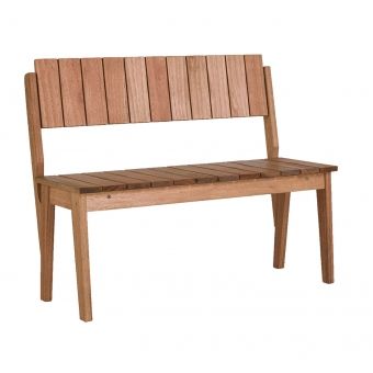 Banco Canoa com encosto 108 cm Metalnew