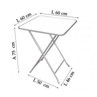 Mesa Metalnew Dobrável Milleniun Prata