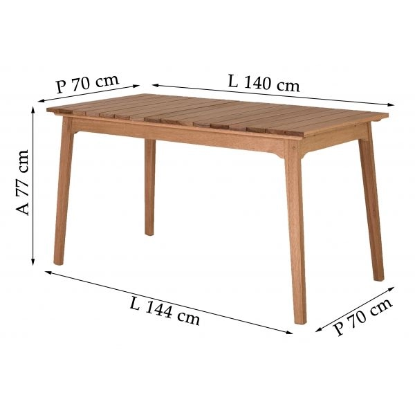 Mesa Leme 140 x 70 cm Metalnew