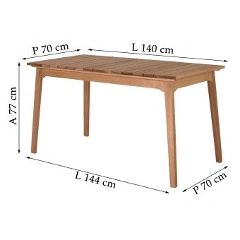 Mesa Leme 140 x 70 cm Metalnew