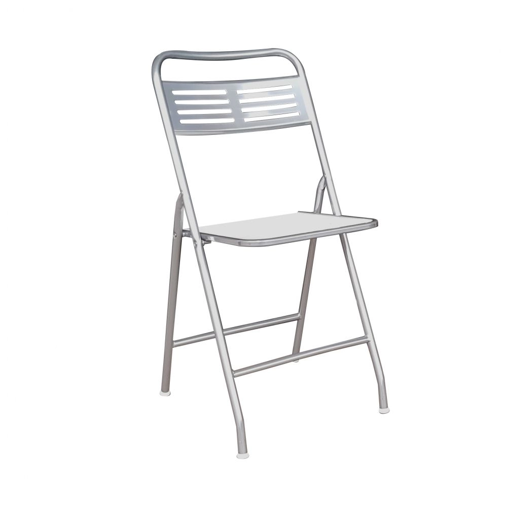 Cadeira Metalnew Dobrável Millenium Prata