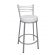 Banco Metalnew Roma 60 cm - Prata - Assento Branco