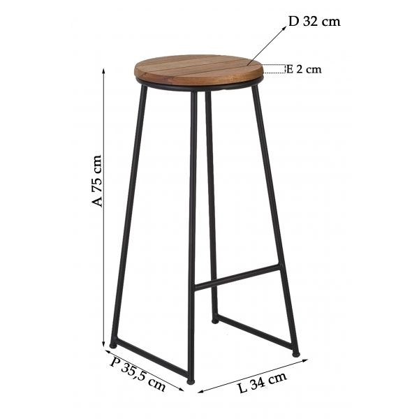 Banco Caravela 75 cm Metalnew