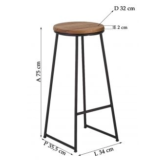 Banco Caravela 75 cm Metalnew