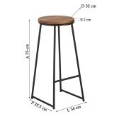Banco Caravela 75 cm Metalnew