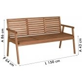 Banco para Jardim Barlavento 150 cm Metalnew