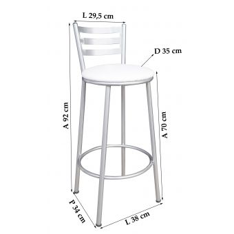 Banco Metalnew Millenium 70 cm Prata