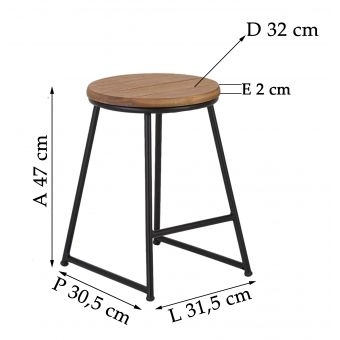 Banco Caravela 47 cm Metalnew