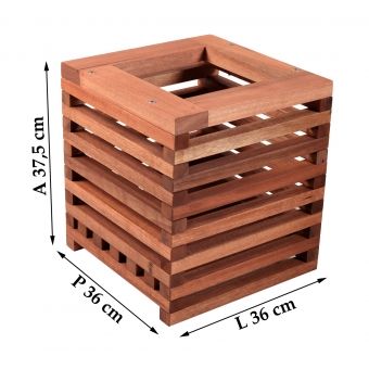 Cachepô Pequeno Quadrado Metalnew