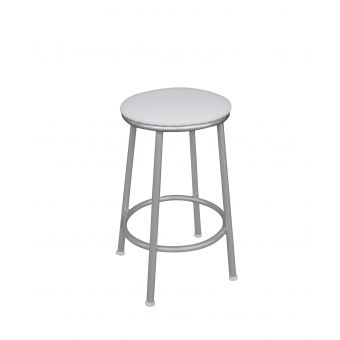 Banco Metalnew Sem Encosto 47 cm Prata