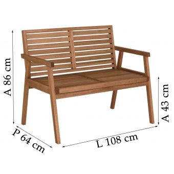 Banco para Jardim Barlavento 108 cm Metalnew