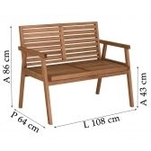 Banco para Jardim Barlavento 108 cm Metalnew