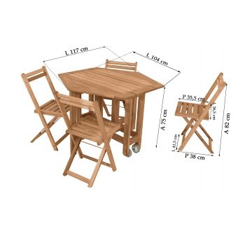 Mesa Metalnew Sextavada Lyptus ( c4 cadeiras)