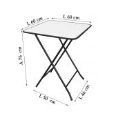 Mesa Metalnew Dobrável Milleniun Preta - Branco