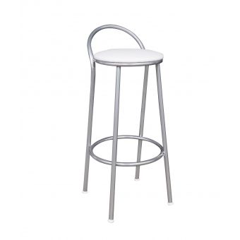 Banco Metalnew Com Encosto 67 cm prata