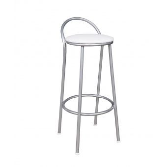 Banco Metalnew Com Encosto 67 cm prata