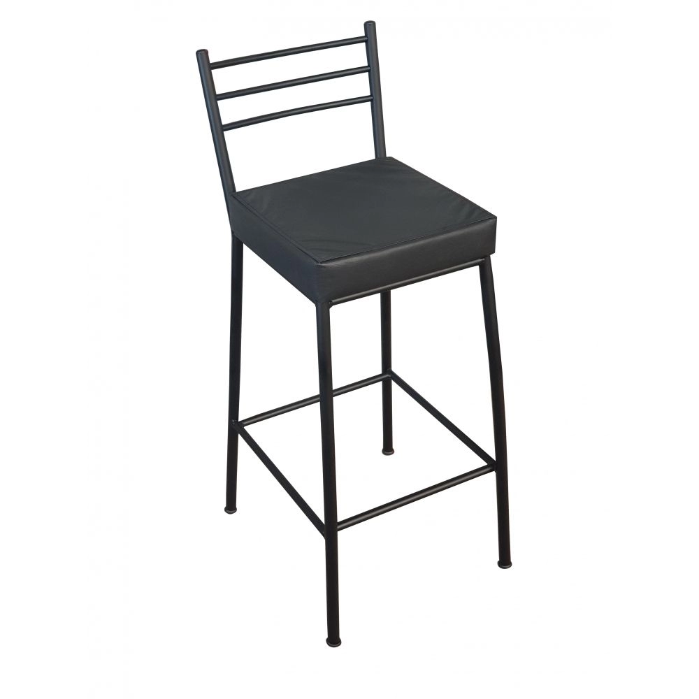 Banco Metalnew Paris 75 cm Preto - Assento Preto