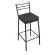 Banco Metalnew Paris 75 cm Preto - Assento Preto