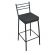 Banco Metalnew Paris 75 cm Preto - Assento Preto