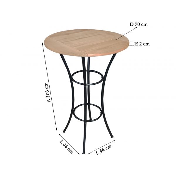 Mesa Metalnew Viracopos Bistrô 1,06 m