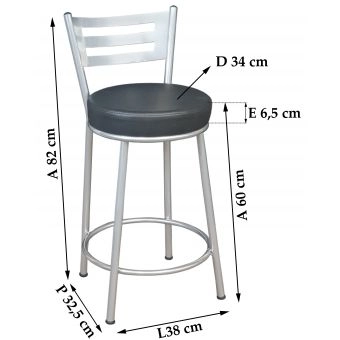 Banco Metalnew Verona 60 cm Prata