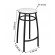 Banco Metalnew Nice 60 cm Preto - Assento Branco