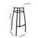 Banco Metalnew Nice 75 cm Preto - Assento Branco