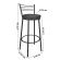 Banco Metalnew Roma 75 cm Preto - Assento Preto