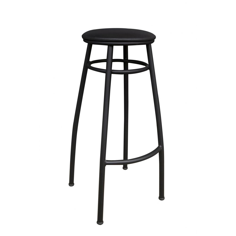 Banco Metalnew Nice 75 cm Preto - Assento Preto