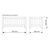 Cachepô Medio Retângular Metalnew